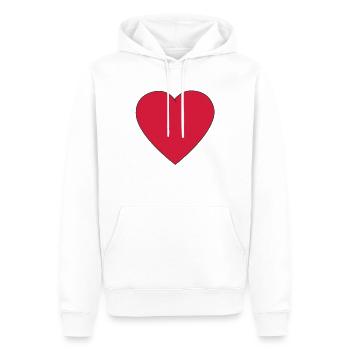 love i - Männer Premium Bio Hoodie - Weiß - Vorne - Nico (187cm)