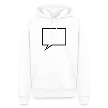 droit bulle - Sweat à capuche Premium bio Homme - blanc - Devant - Nico (187cm)