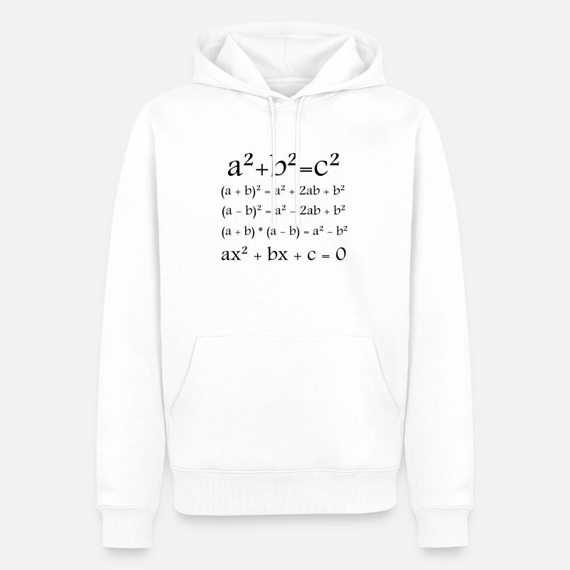 Mathématiques / Math / Formule - Sweat à capuche Premium bio Homme - blanc