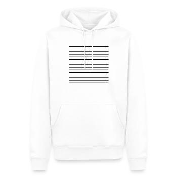 lines - Sweat à capuche Premium bio Homme - blanc - Devant - Nico (187cm)