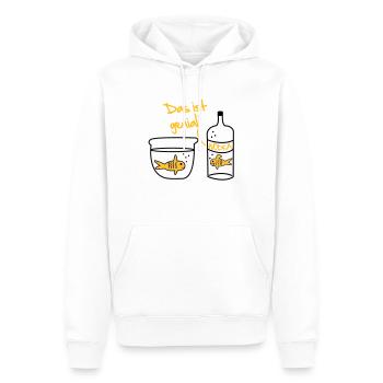 Goldfisch Wodka Design - Männer Premium Bio Hoodie - Weiß - Vorne - Nico (187cm)