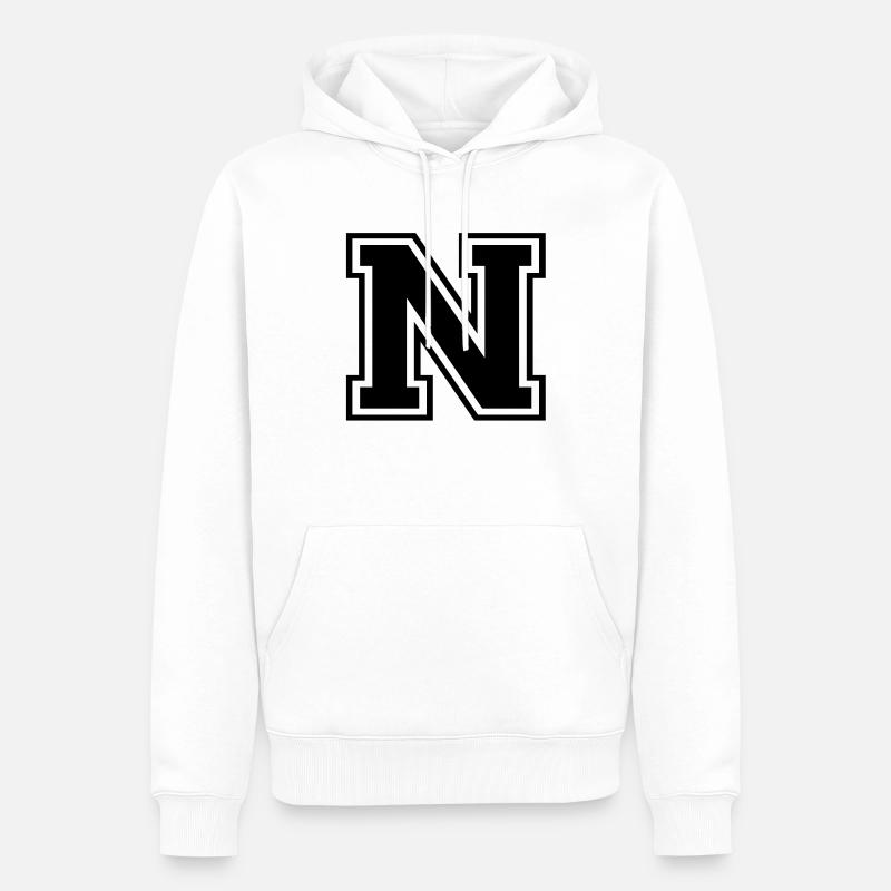 n - Männer Premium Bio Hoodie - Weiß