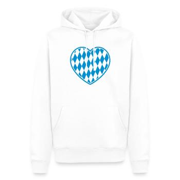 Wiesn Love Heart - - bier - o zapft is - Männer Premium Bio Hoodie - Weiß - Vorne - Nico (187cm)