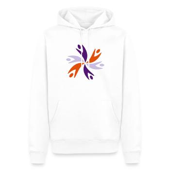 team - Männer Premium Bio Hoodie - Weiß - Vorne - Nico (187cm)
