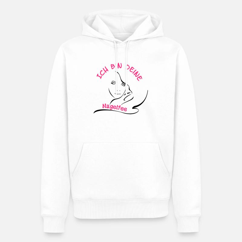 Ich bin deine Nagelfee - Männer Premium Bio Hoodie - Weiß