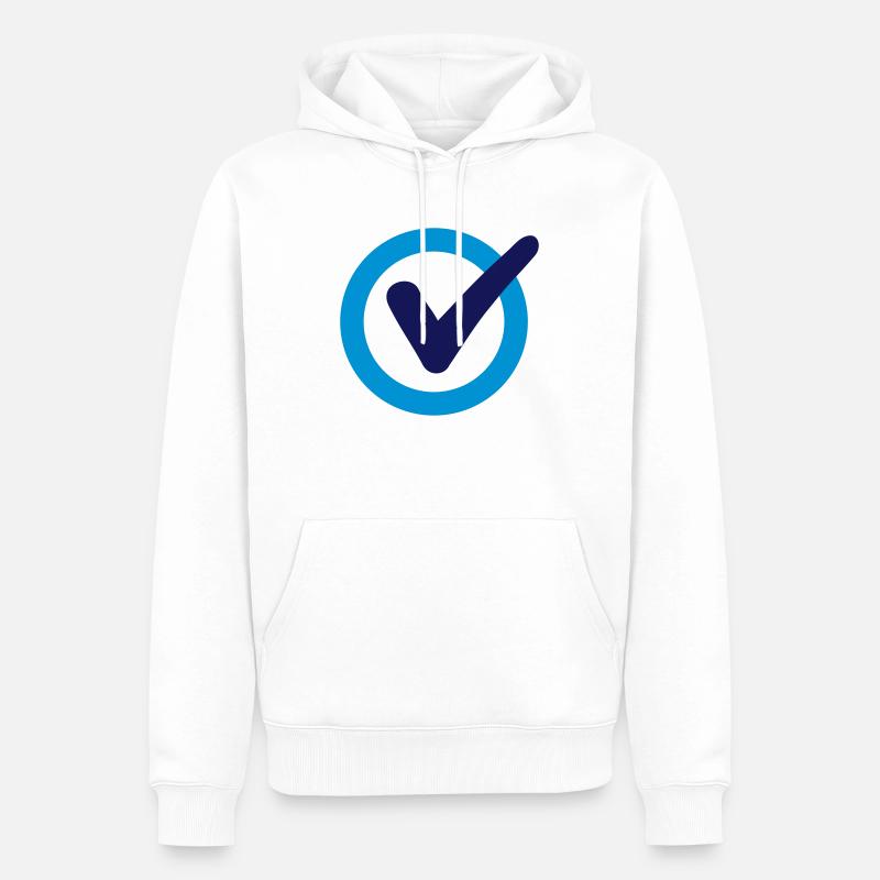 Coche - Sweat à capuche Premium bio Homme - blanc