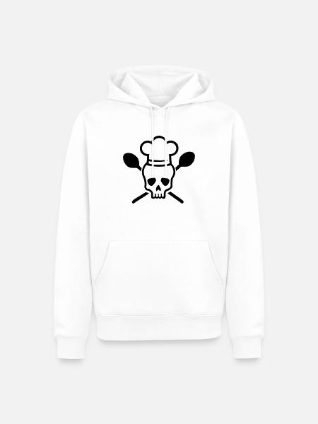 Cuisinier - Sweat à capuche Premium bio Homme - blanc