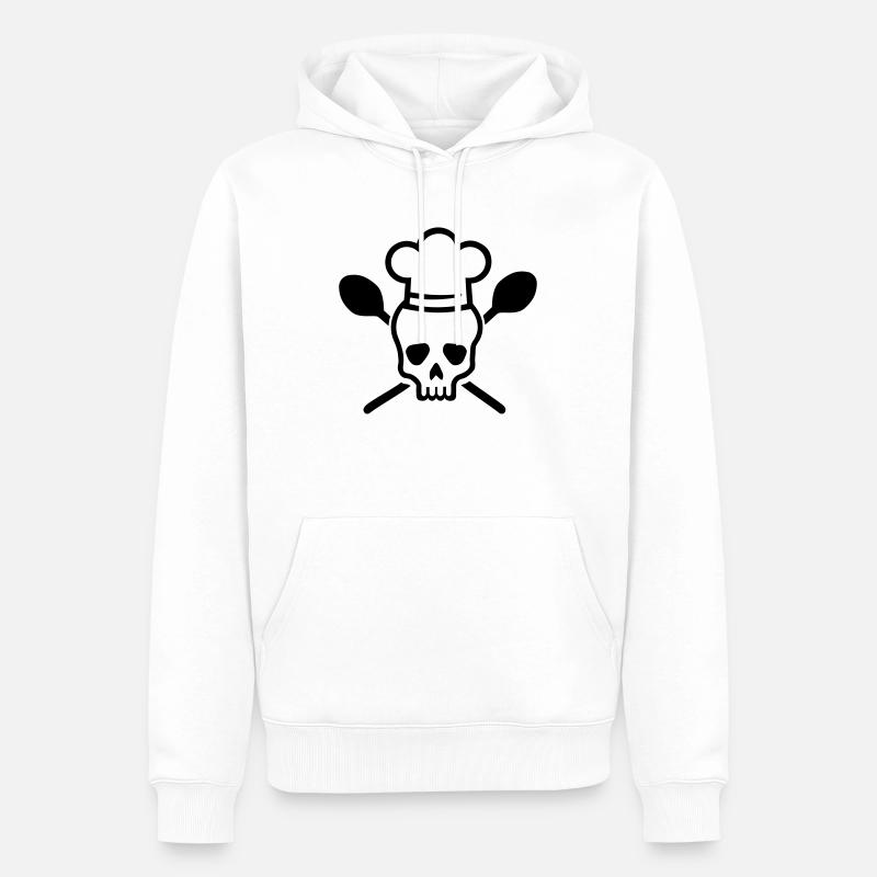 Cuisinier - Sweat à capuche Premium bio Homme - blanc