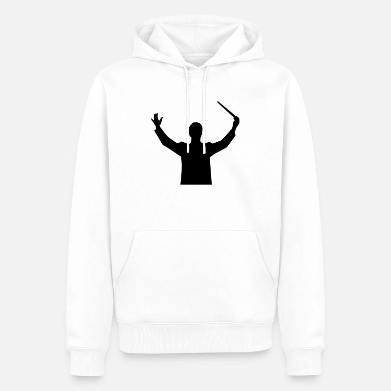 Chef d'orchestre - Sweat à capuche Premium bio Homme - blanc