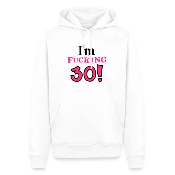30. Geburtstag - Geburtstagskind - dreißig - 2C - Männer Premium Bio Hoodie - Weiß - Vorne - Nico (187cm)