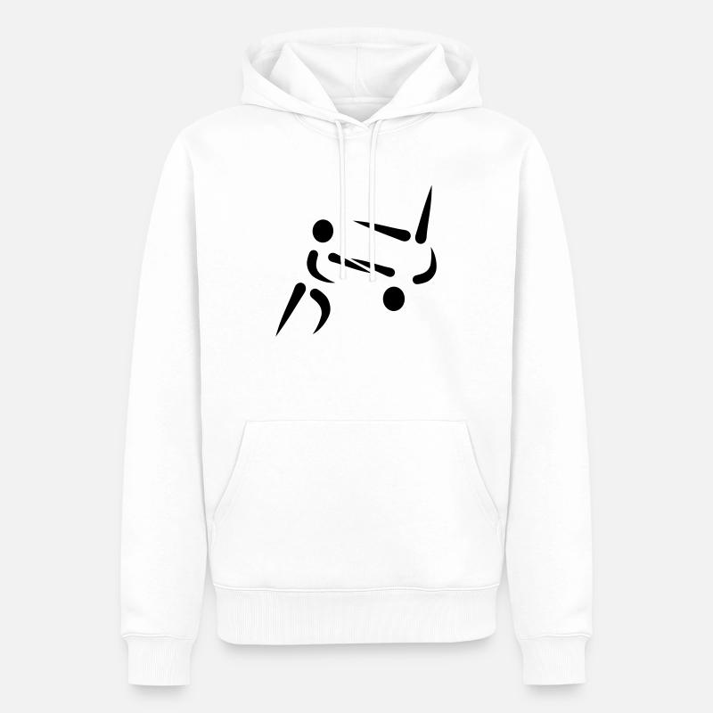 Aikido - Sweat à capuche Premium bio Homme - blanc