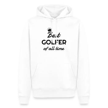 Golf - Sport - Golfer - Club - Green - Game - Play - Sweat à capuche Premium bio Homme - blanc - Devant - Nico (187cm)