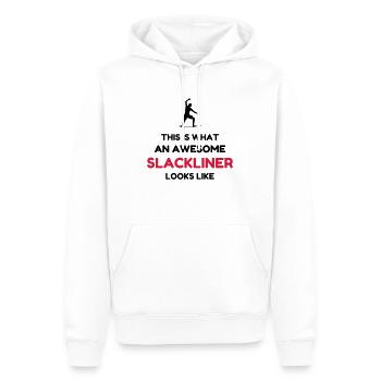 Slackline / Slackliner / Slacklinen / Sport - Männer Premium Bio Hoodie - Weiß - Vorne - Nico (187cm)