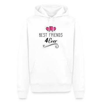 best friends 4 ever design - Männer Premium Bio Hoodie - Weiß - Vorne - Nico (187cm)
