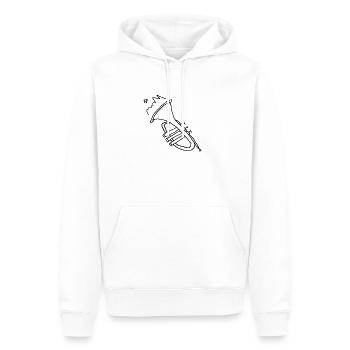 funky trumpet - Men’s Premium Organic Hoodie - white - Front - Nico (187cm)