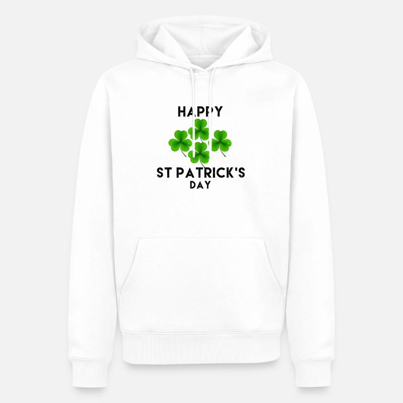 Fête de la St Patrick - Sweat à capuche Premium bio Homme - blanc