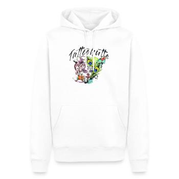 catrina Tattoomotiv - Männer Premium Bio Hoodie - Weiß - Vorne - Nico (187cm)