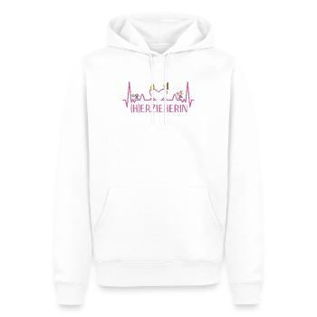 Herzieherin Erzieherin Abschiedsgeschenk Kita - Männer Premium Bio Hoodie - Weiß - Vorne - Nico (187cm)