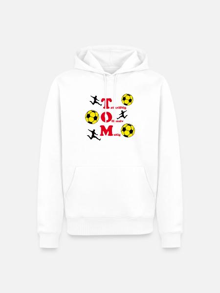 Tom - Männer Premium Bio Hoodie - Weiß
