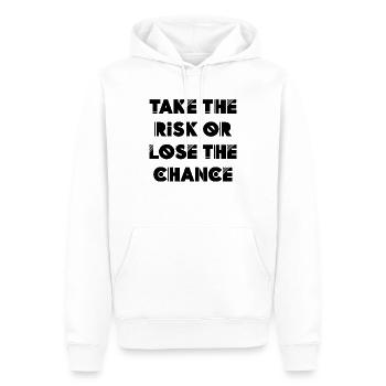 drôle dire anglais risquer le succès de l’écriture - Sweat à capuche Premium bio Homme - blanc - Devant - Nico (187cm)