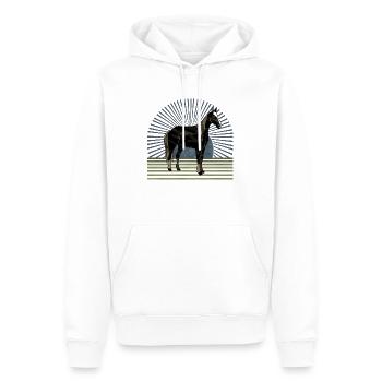Pferd - Männer Premium Bio Hoodie - Weiß - Vorne - Nico (187cm)