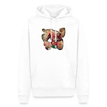 Oni Teddy Bär - Männer Premium Bio Hoodie - Weiß - Vorne - Nico (187cm)