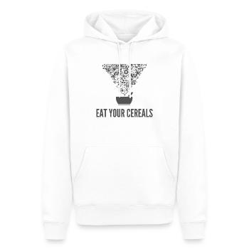 Eat Your Cereals - Männer Premium Bio Hoodie - Weiß - Vorne - Nico (187cm)