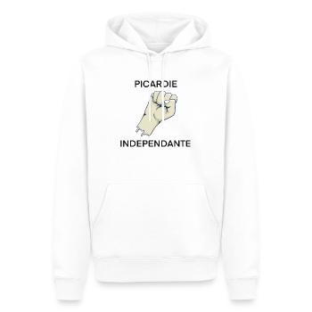 Picardie indépendante - Sweat à capuche Premium bio Homme - blanc - Devant - Nico (187cm)