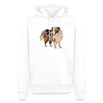 Australian Shepherd - Männer Premium Bio Hoodie - Weiß - Vorne - Nico (187cm)