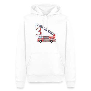 Feuerwehrauto 3. Geburtstag - Männer Premium Bio Hoodie - Weiß - Vorne - Nico (187cm)