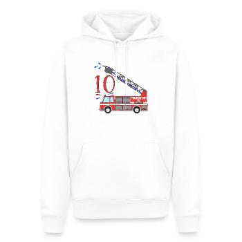 Feuerwehrauto 10. Geburtstag - Männer Premium Bio Hoodie - Weiß - Vorne - Nico (187cm)