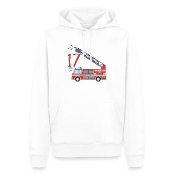 Feuerwehrauto 17. Geburtstag - Männer Premium Bio Hoodie - Weiß - Vorne - Nico (187cm)