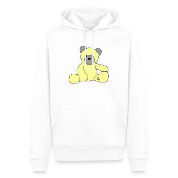 Teddy - Sweat à capuche Premium bio Homme - blanc - Devant - Nico (187cm)