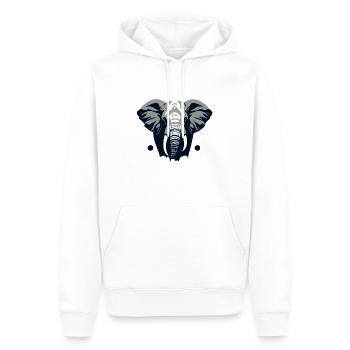 Kleiner Elefant Cartoon niedlich Liebe Abenteuer 8 - Männer Premium Bio Hoodie - Weiß - Vorne - Nico (187cm)