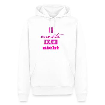 Bartleby der Schreiber - Ich möchte lieber nicht - Männer Premium Bio Hoodie - Weiß - Vorne - Nico (187cm)