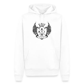 Abi 2023 - Männer Premium Bio Hoodie - Weiß - Vorne - Nico (187cm)