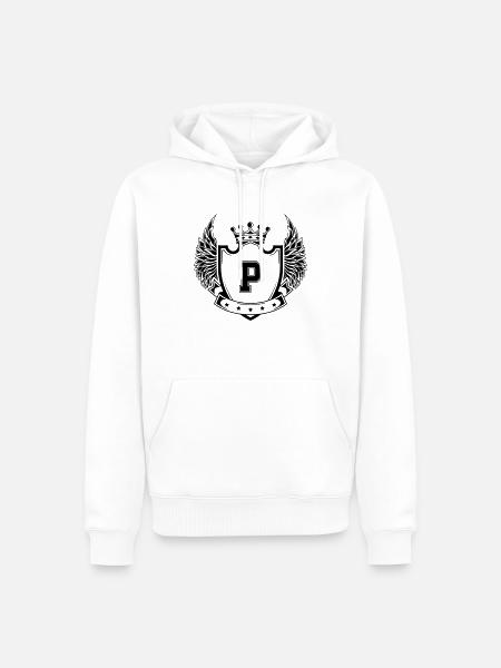 Armoiries P - Sweat à capuche Premium bio Homme - blanc