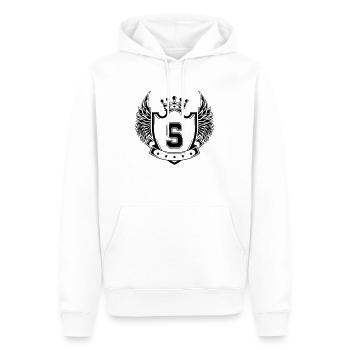 Armoiries S - Sweat à capuche Premium bio Homme - blanc - Devant - Nico (187cm)