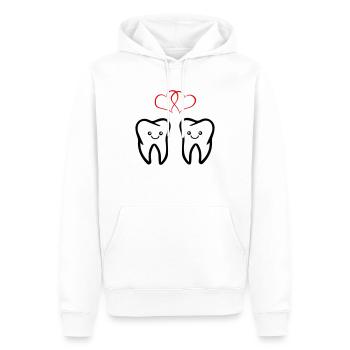 zähne verliebt - Männer Premium Bio Hoodie - Weiß - Vorne - Nico (187cm)