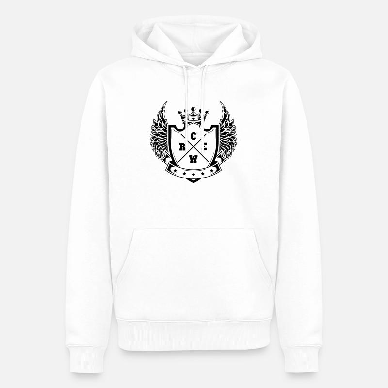 Crew - Männer Premium Bio Hoodie - Weiß