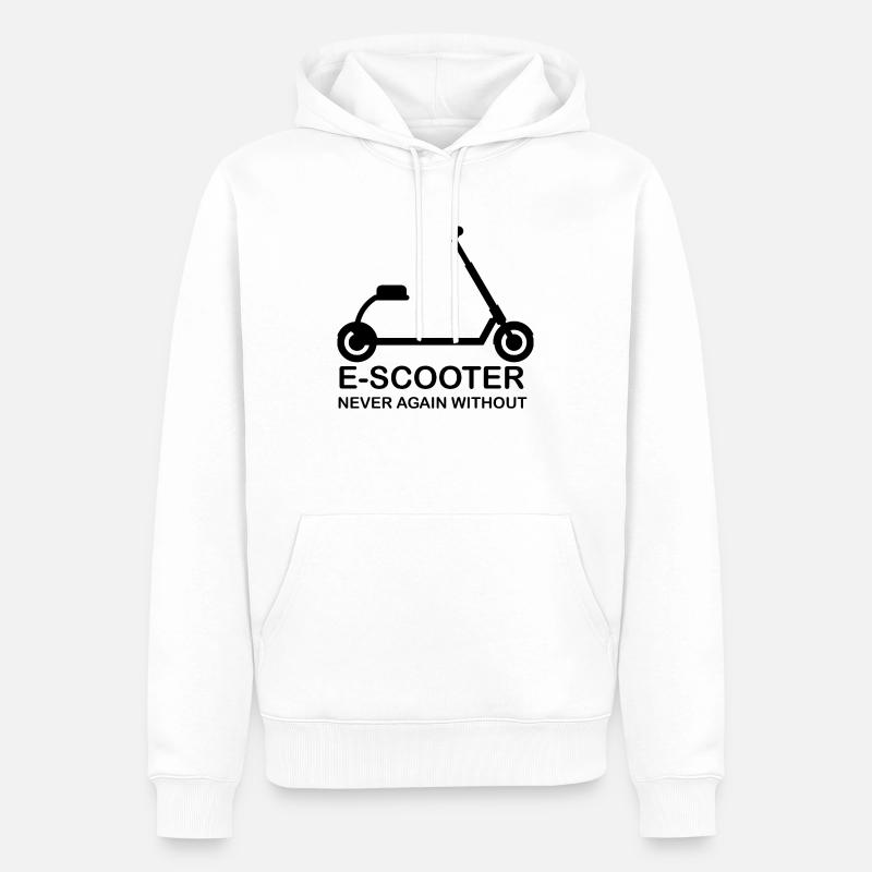 E-Scooter Roller Scooter - Sweat à capuche Premium bio Homme - blanc