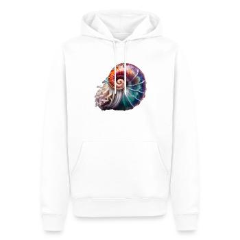 Der Nautilus wird auch Perlboot genannt - Männer Premium Bio Hoodie - Weiß - Vorne - Nico (187cm)