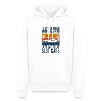 I Love It Drive Slot Cars Slotcar Racer Gift Idea - Sweat à capuche Premium bio Homme - blanc - Devant - Nico (187cm)
