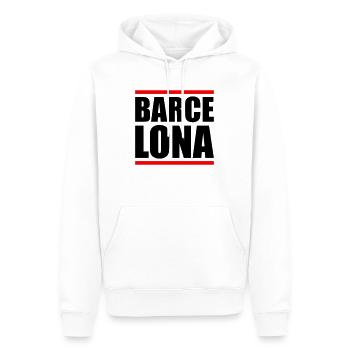 Barcelone Design 2 - Sweat à capuche Premium bio Homme - blanc - Devant - Nico (187cm)