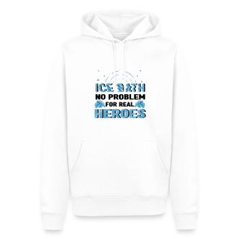 Bain de glace Pas de problème Real Heroes Ice Swimmers Cadeau - Sweat à capuche Premium bio Homme - blanc - Devant - Nico (187cm)