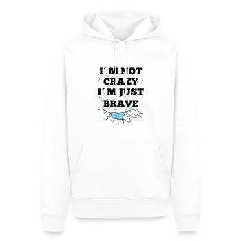 Ice Bath Not Crazy I´m Just Brave Gift Idea - Männer Premium Bio Hoodie - Weiß - Vorne - Nico (187cm)
