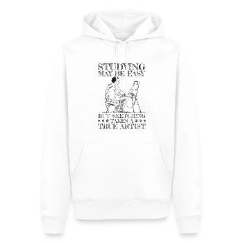 Cool Artist Sketching True Artist Gift Idea - Männer Premium Bio Hoodie - Weiß - Vorne - Nico (187cm)