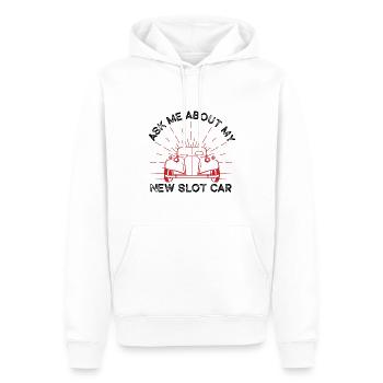 Ask Me About My New Slot Car Racer Slot Race Gift - Männer Premium Bio Hoodie - Weiß - Vorne - Nico (187cm)
