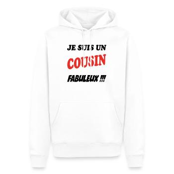 COUSIN NEPHEW BROTHER - Men’s Premium Organic Hoodie - white - Front - Nico (187cm)