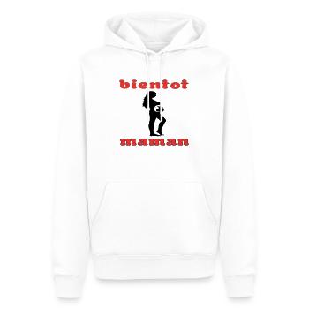 Bald Mutter 2 - Männer Premium Bio Hoodie - Weiß - Vorne - Nico (187cm)